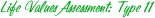 Life Values Assessment: Type 11